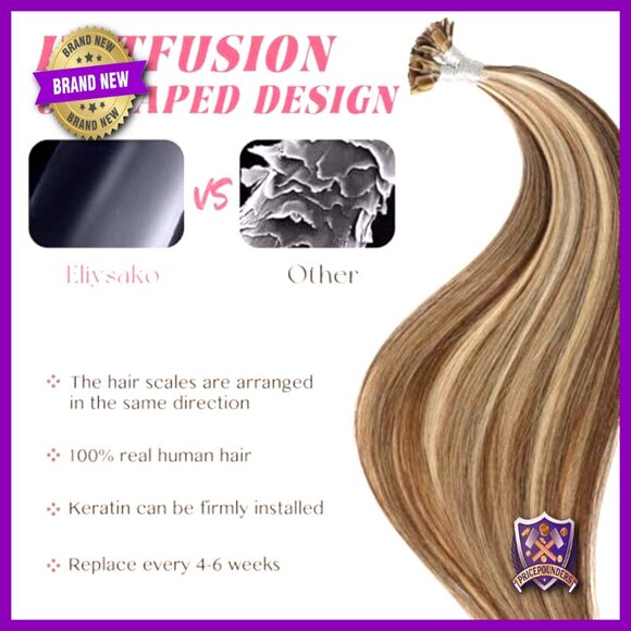 Professional U Tip Human Hair Extensions 18 Inch 40g Heat Resistant Remy main image 5